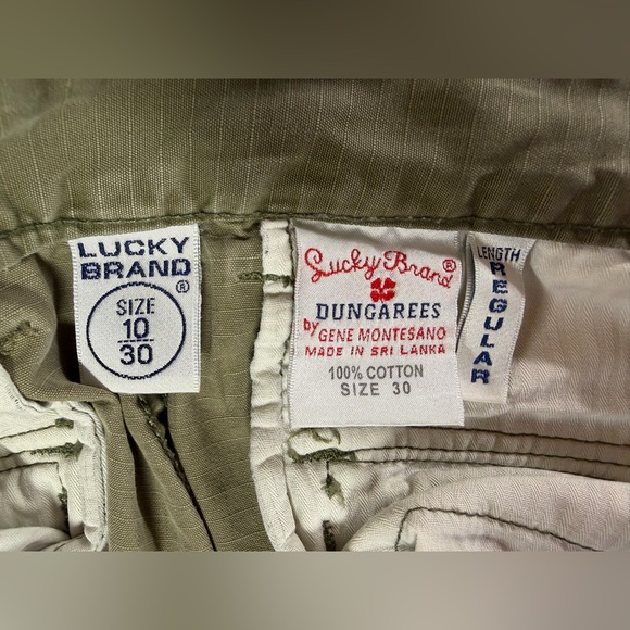 LUCKY BRAND Dungarees Olive Green Cargo Pants - Women’s Size 10 / 30 waist - Picture 12 of 12